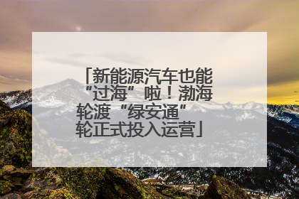 新能源汽车也能“过海”啦！渤海轮渡“绿安通” 轮正式投入运营